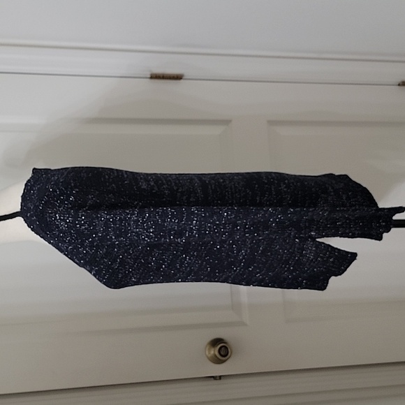 Kenar Size S Navy Blue with Silver Thread Long Sleeve Sweater, Gently Used Cond - Picture 3 of 10